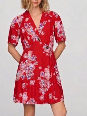 Free People mini dress S/P red